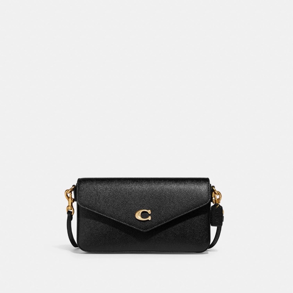 COACH CROSSGRAIN LEATHER WYN CROSSBODY HANDBAG BLACK NWT SOLD OUT!